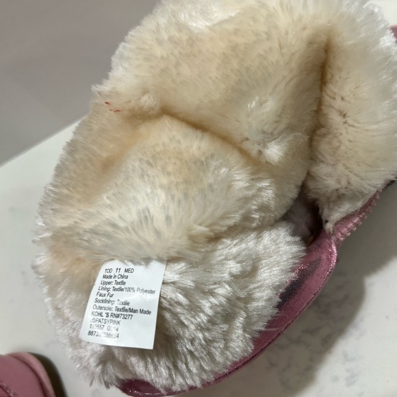 Pink Sparkly Mid-Calf Boots with Plush Finish - Picture 10 of 12